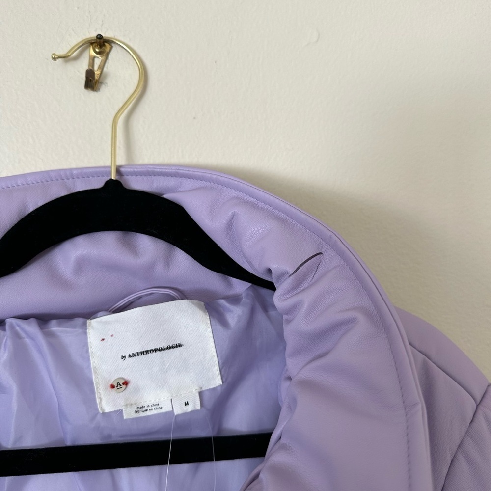 Purple Anthropology Size M Purple Women's Puffy Jacket - Picture 4 of 4